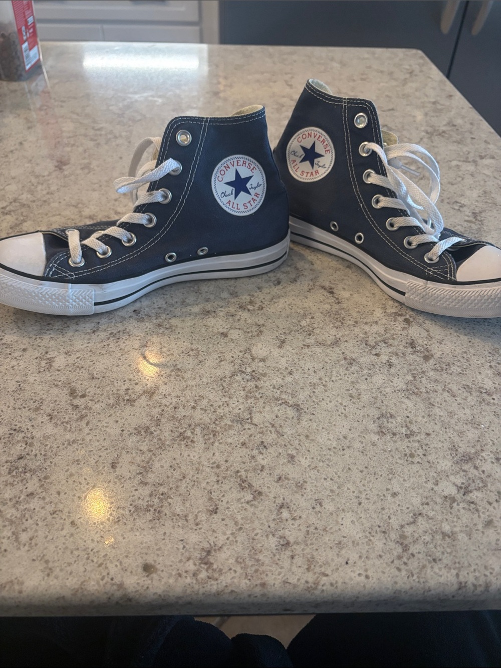 Converse High Top Sneakers - Navy and White